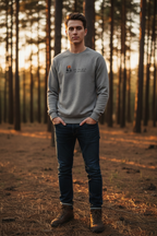 Off the grid on purpose - Athletic Heather lifestyle shot