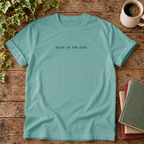 Stick to the plan T-shirt in Seafoam, flat lay