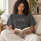 home is a book and no plans. t-shirt