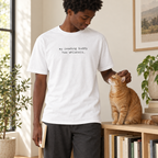 my reading buddy has whiskers. t-shirt