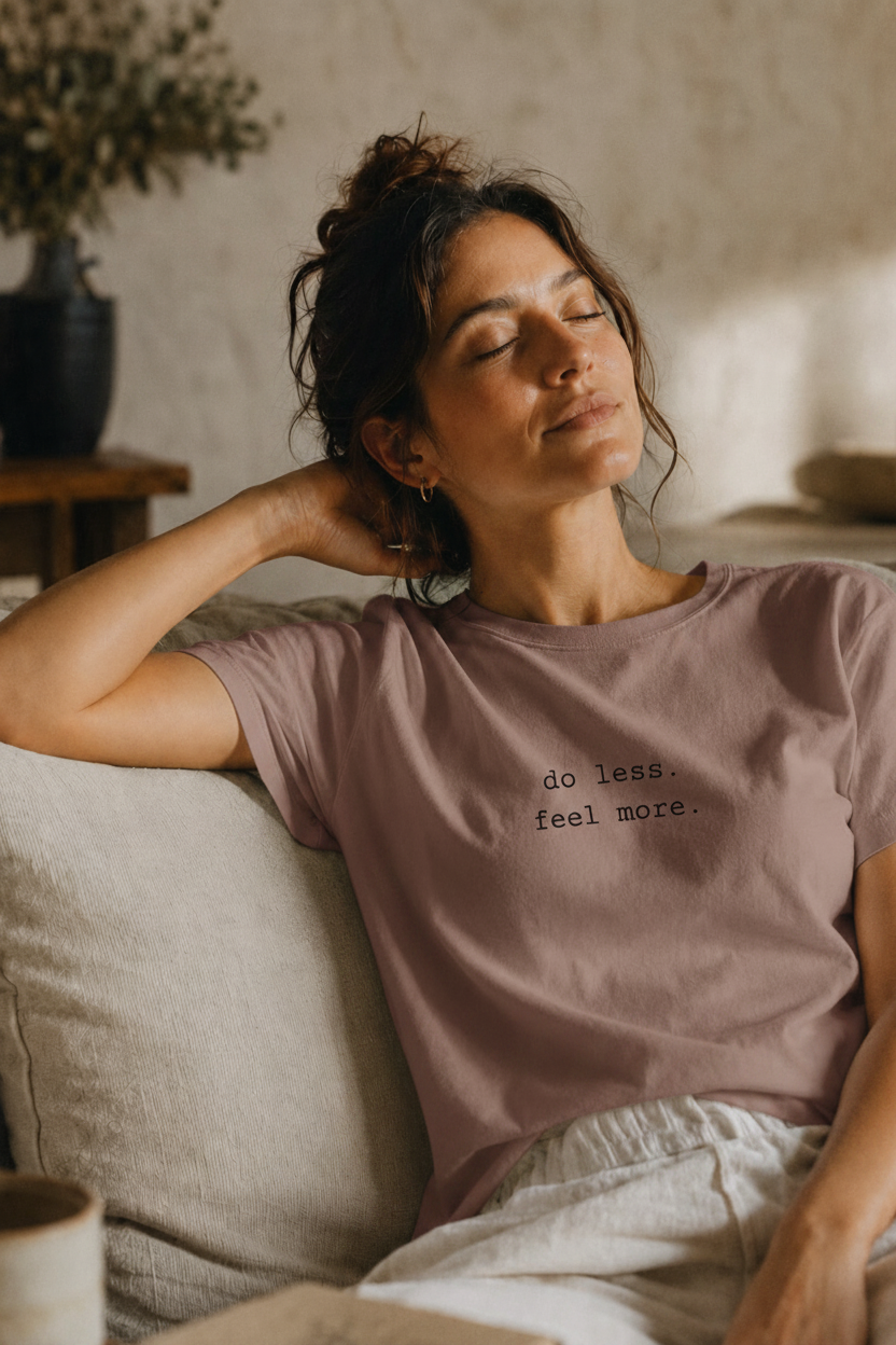 do less feel more - mauve