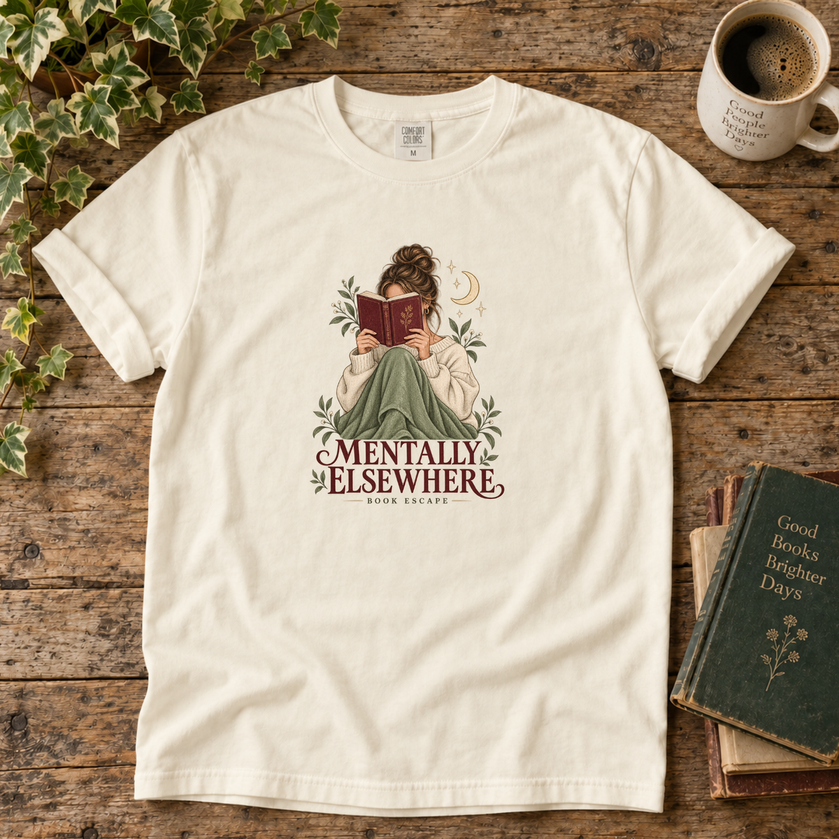 mentally elsewhere. t-shirt