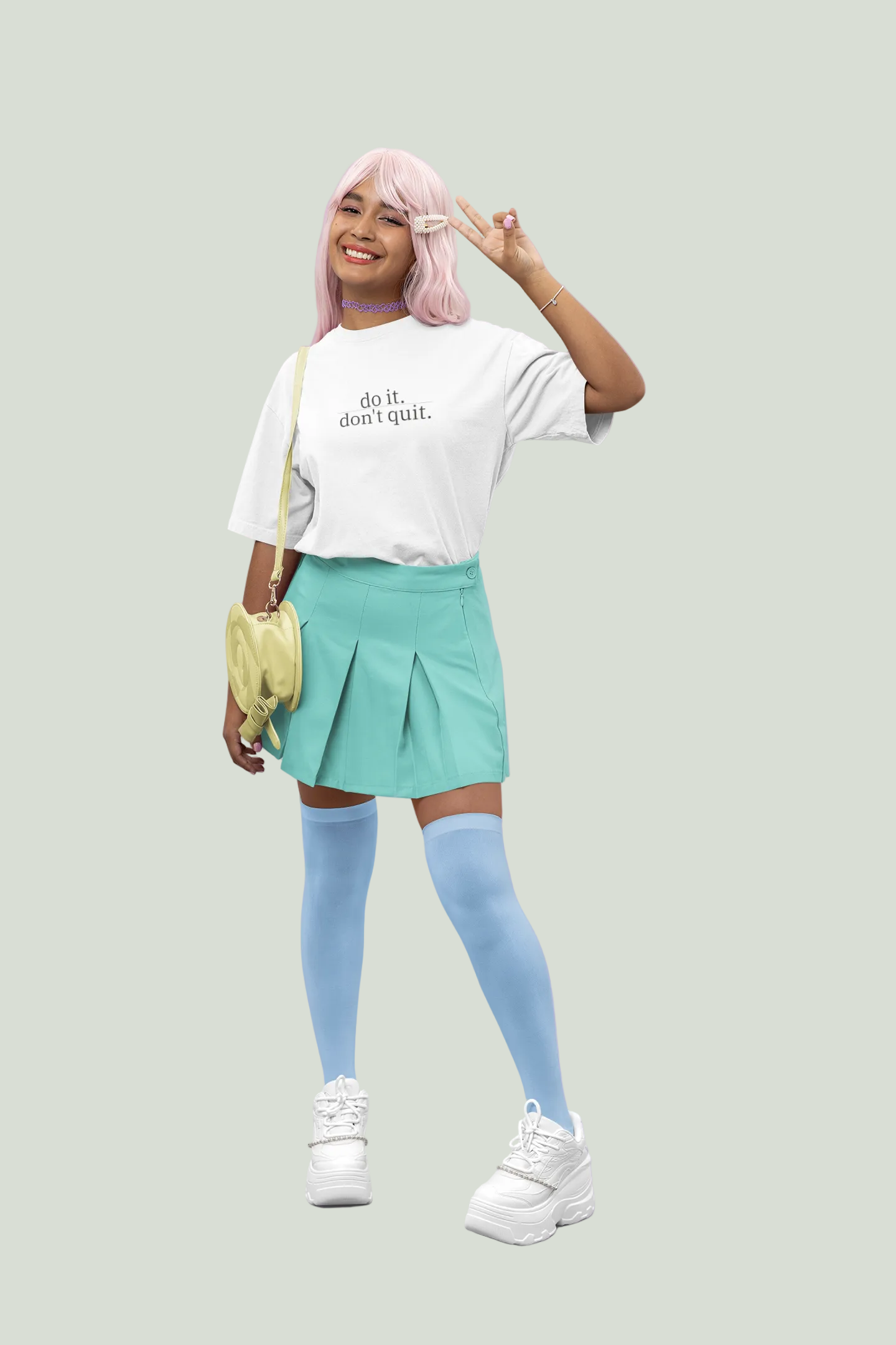 Do It, Don't Quit. T-Shirt | Minimalist Text | Regular Fit