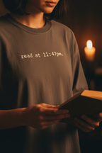 read at 11:47pm. ghost. t-shirt