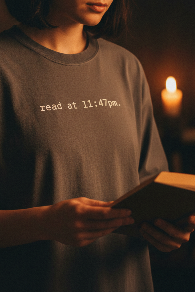 read at 11:47pm. ghost t-shirt | relaxed fit