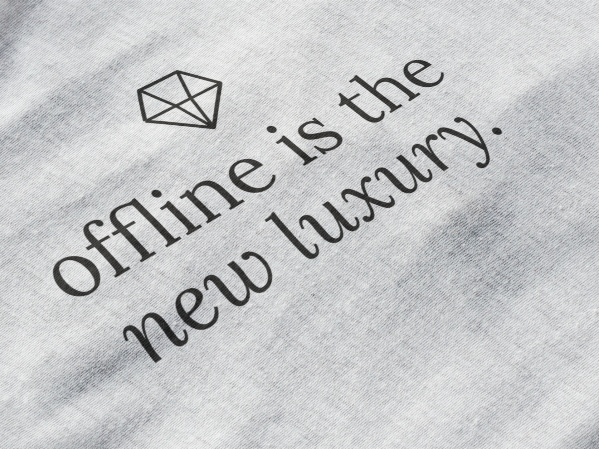 Offline is the New Luxury T-shirt | Minimalist Script Chest Design | Regular Fit