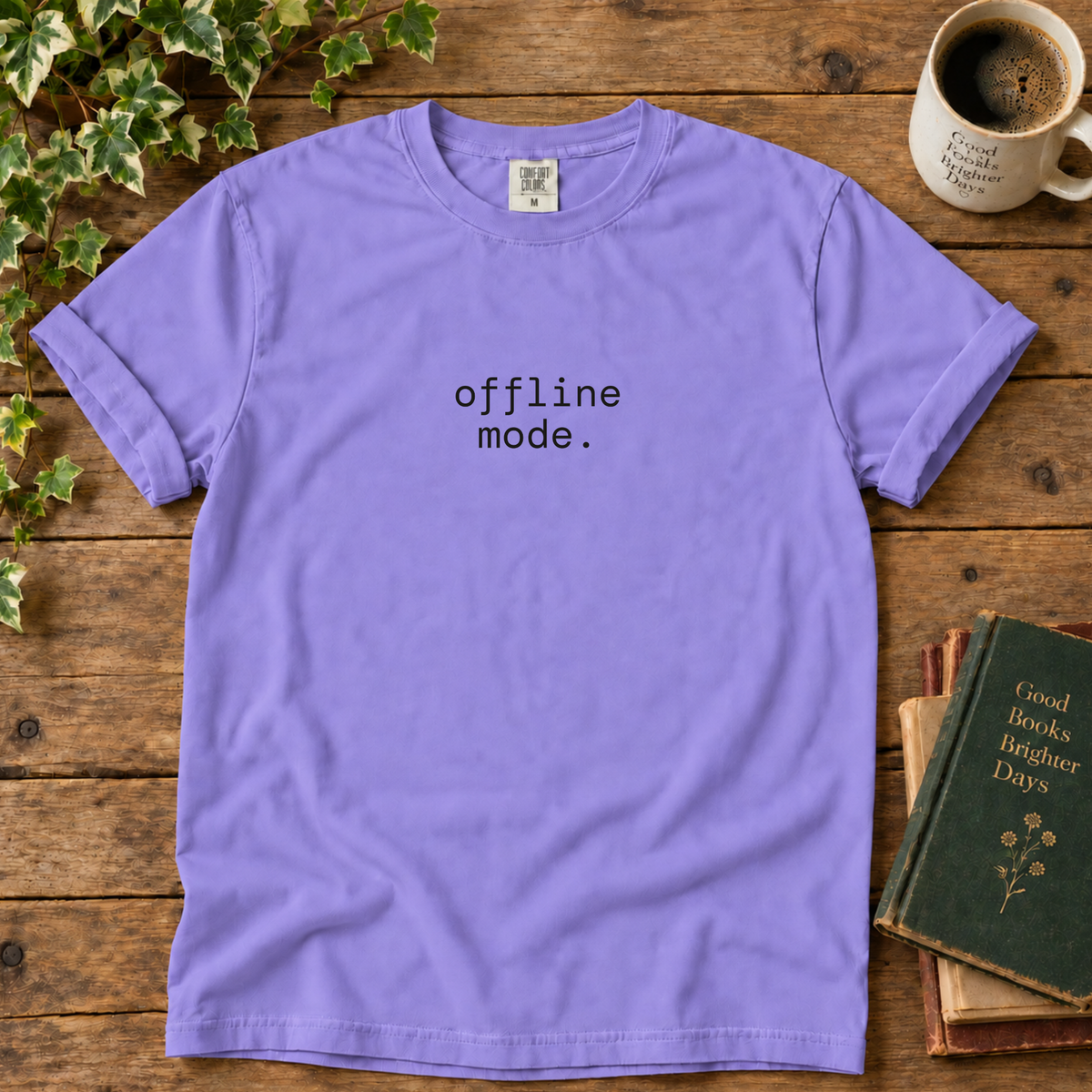 offline mode. t-shirt