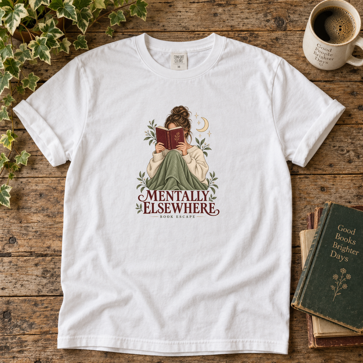 mentally elsewhere. t-shirt