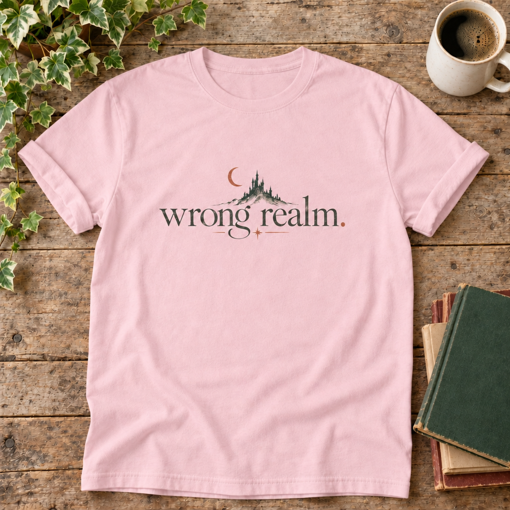 wrong realm. t-shirt